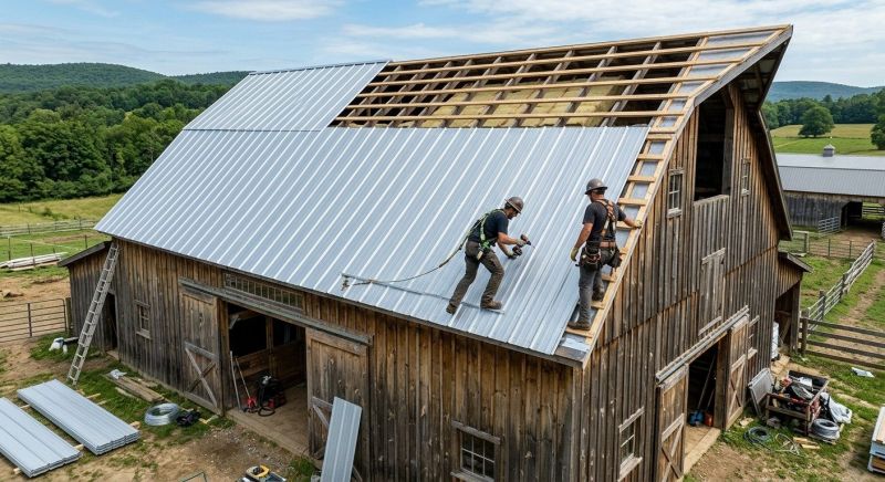 Barn Roof Construction in Coweta County, GA