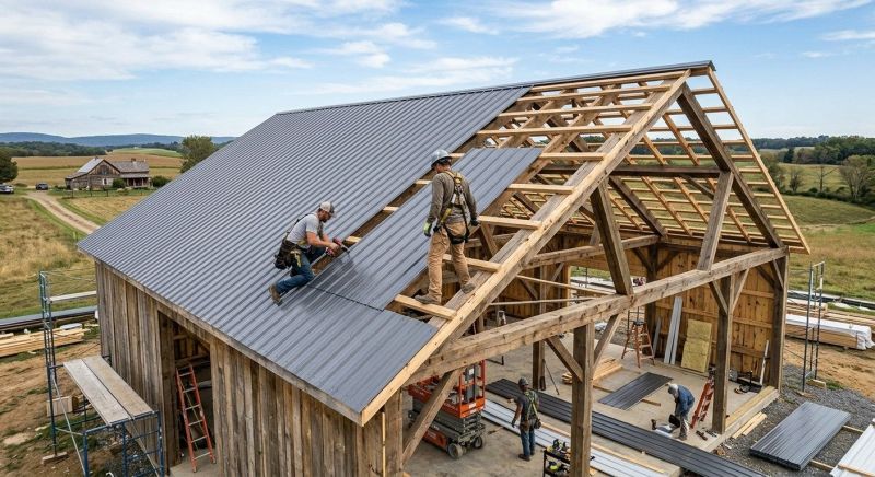 Barn Roof Construction in Coweta County, GA