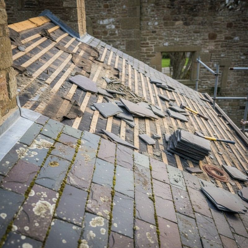 Slate Roof Replacement in Union City, GA