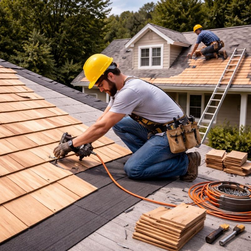 Wood Roofing Installation in Fulton County, GA